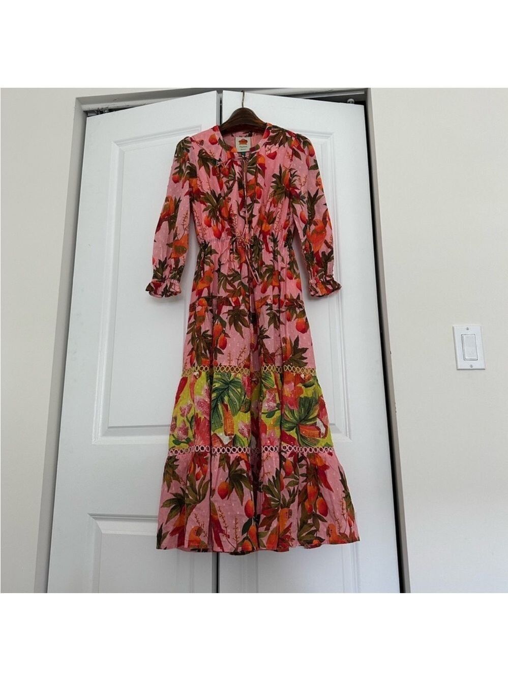 Farm Rio Mixed Mango Trees Midi Dress - Picture 3 of 13